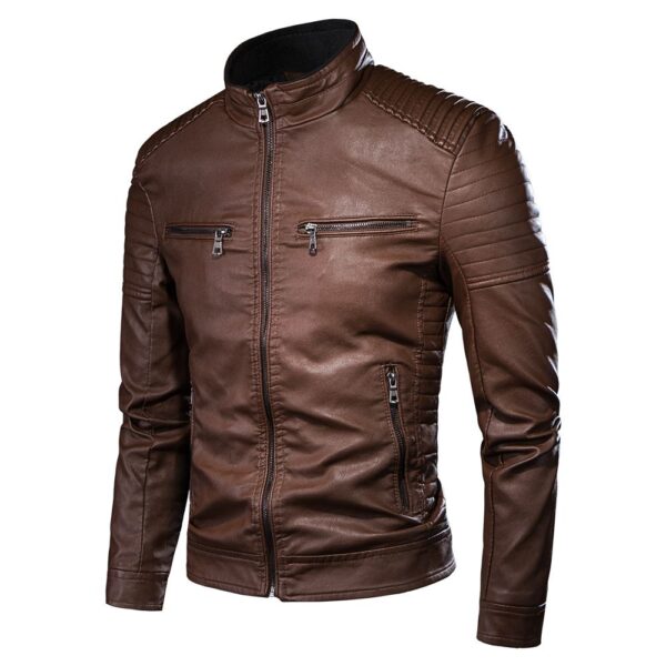 Jaqueta Masculina Vintage em Couro Genuino - Premium Men - Imagem 3