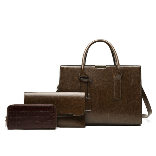 Conjunto Feminino em Couro Bolsa + 2 Carteira - Premium Bags - Imagem 4