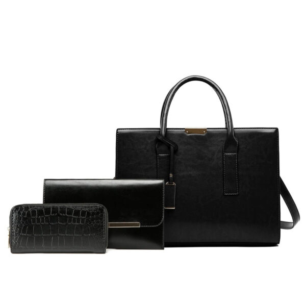 Conjunto Feminino em Couro Bolsa + 2 Carteira - Premium Bags - Imagem 2