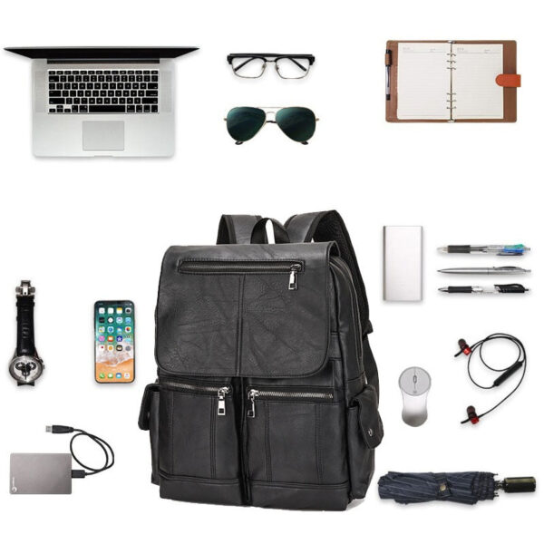Mochila em Couro Legítimo - Premium Travel - Imagem 3