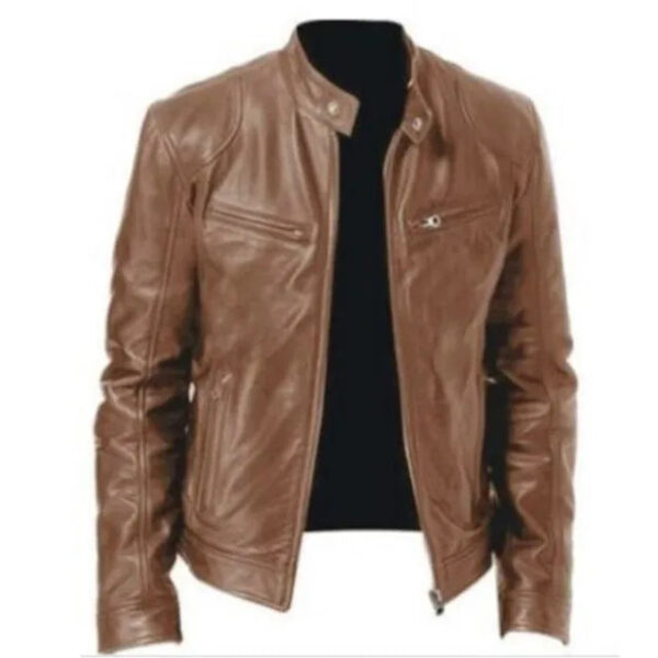 Jaqueta Masculina de Inverno em Couro Genuíno - Sant Troppe - Imagem 2