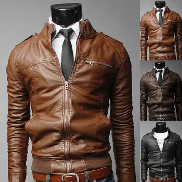 Jaqueta Masculina em Couro Genuino - Business M2 - Imagem 6