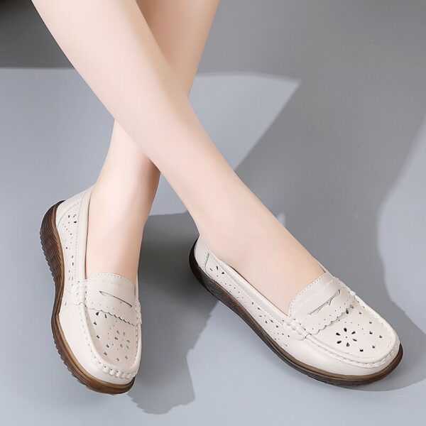 Mocassim Feminino em Couro Genuino - Ayala Premium