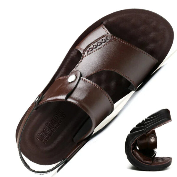 Sandália Masculina em Couro Genuino - Maximilian Premium - Imagem 8