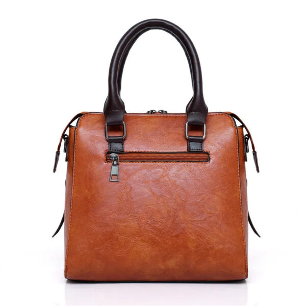 Kit Premium em Couro Genuino - Bolsa + Carteira + Carteira de Mão + Necessaire de Brinde - Imagem 3