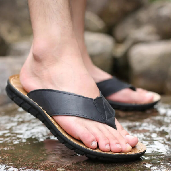 Chinelo de Couro Genuíno - Flat Premium - Imagem 4