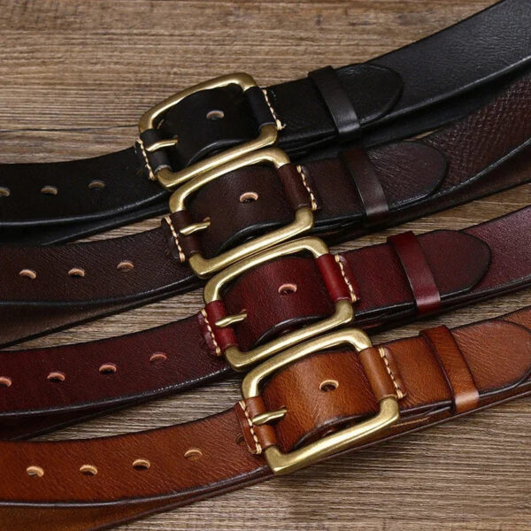Cinto Masculino em Couro de Vaca - Belt Men - Imagem 4