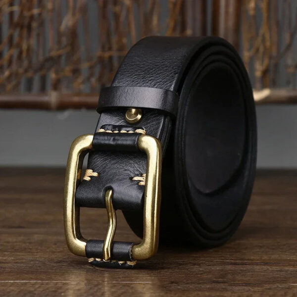 Cinto Masculino em Couro de Vaca - Belt Men - Imagem 5