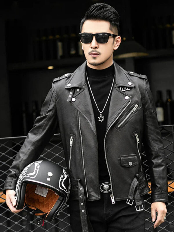 Jaqueta Masculina de Inverno de Couro Genuíno - Europe Premium - Imagem 3