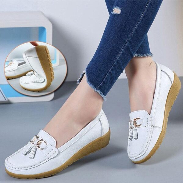 Sapatilha Feminina Mocassim em Couro Genuino - Beauty Confort - Imagem 8