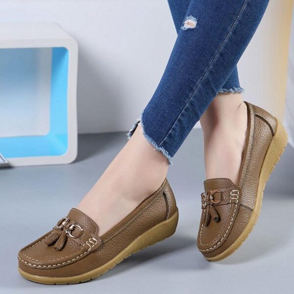 Sapatilha Feminina Mocassim em Couro Genuino - Beauty Confort - Imagem 4