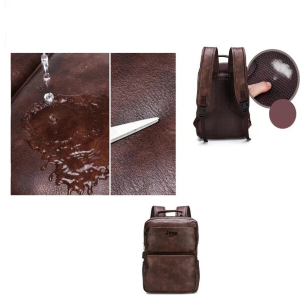 Mochila Jeep em Couro Genuino - Buluo Premium - Imagem 12