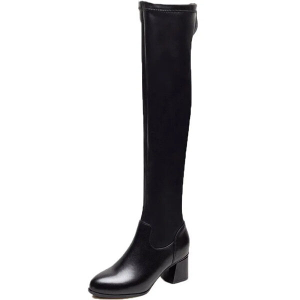 Bota Feminina de Cano Longo em Couro Genuino - Liricy Premium - Imagem 5