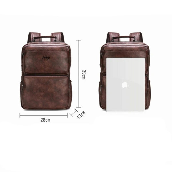 Mochila Jeep em Couro Genuino - Buluo Premium - Imagem 5