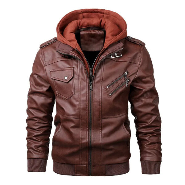 Jaqueta Masculina em Couro Genuino - Premium Men - Imagem 5
