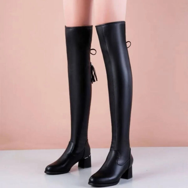 Bota Feminina de Cano Longo em Couro Genuino - Liricy Premium - Imagem 2