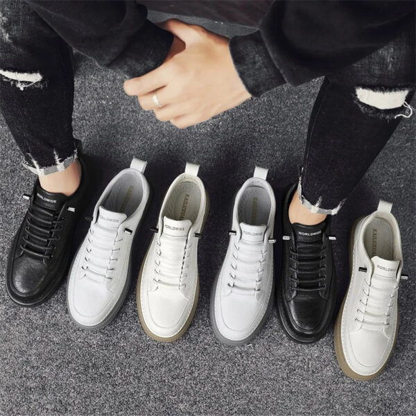 Tênis Masculino Casual em Couro Genuino - Estevan Erican - Imagem 9