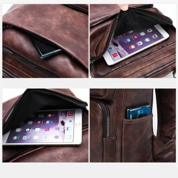 Mochila Jeep em Couro Genuino - Buluo Premium - Imagem 13