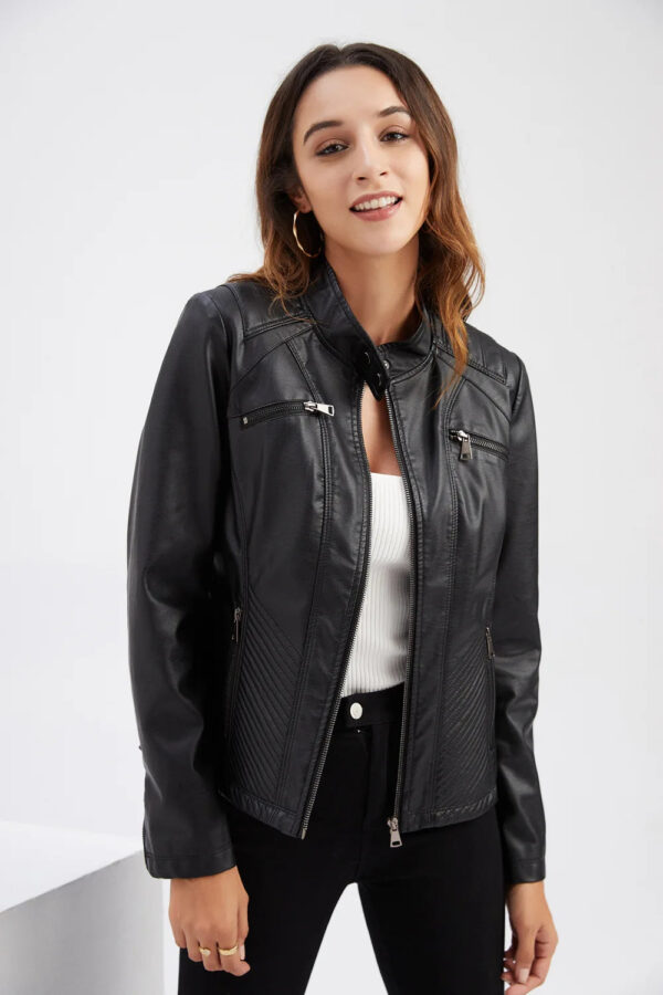 Jaqueta Feminina em Couro Genuino - Premium Jacket - Imagem 5