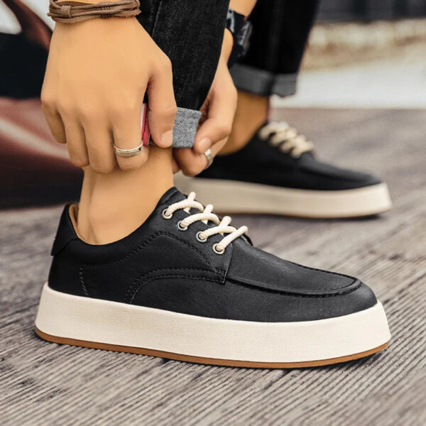 Sapatênis Masculino em Couro Genuíno - Victoniro Premium - Imagem 15