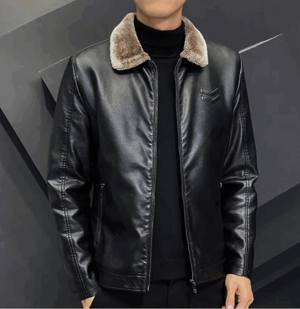 Jaqueta Masculina em Couro Genuíno - Borghese - Imagem 9
