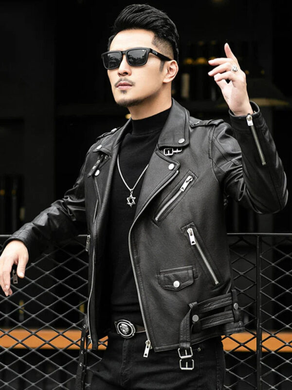 Jaqueta Masculina de Inverno de Couro Genuíno - Europe Premium - Imagem 4