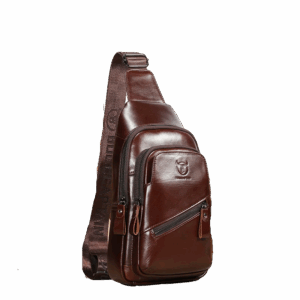 Bolsa de Ombro Masculina Transversal em Couro Genuino - Black Jack
