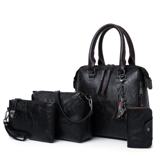 Kit Premium em Couro Genuino - Bolsa + Carteira + Carteira de Mão + Necessaire de Brinde - Imagem 12