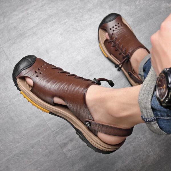 Sandália Masculina em Couro Genuino - Julian Premium - Imagem 7