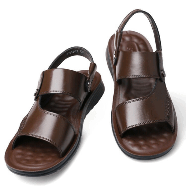 Sandália Masculina em Couro Genuino - Maximilian Premium - Imagem 9