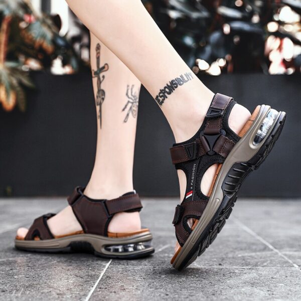 Sandália Masculina em Couro Genuino - Exotic Premium - Imagem 4
