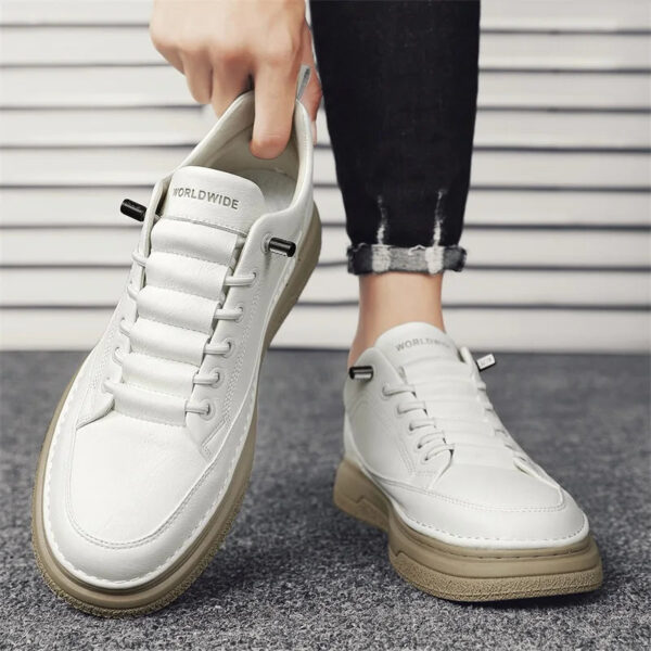 Tênis Masculino Casual em Couro Genuino - Estevan Erican - Imagem 12