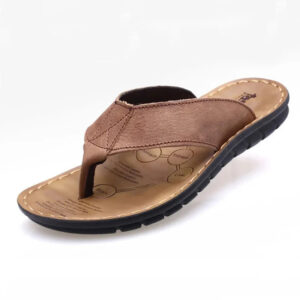 Chinelo de Couro Genuíno - Flat Premium