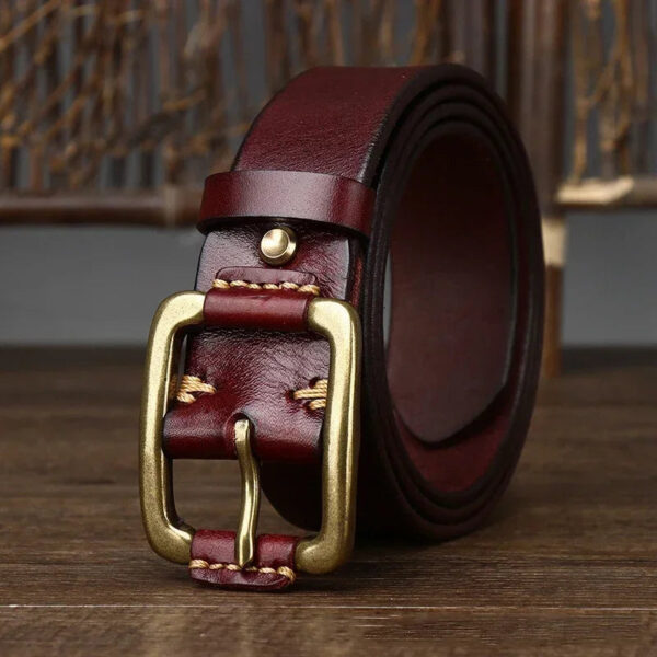 Cinto Masculino em Couro de Vaca - Belt Men - Imagem 6