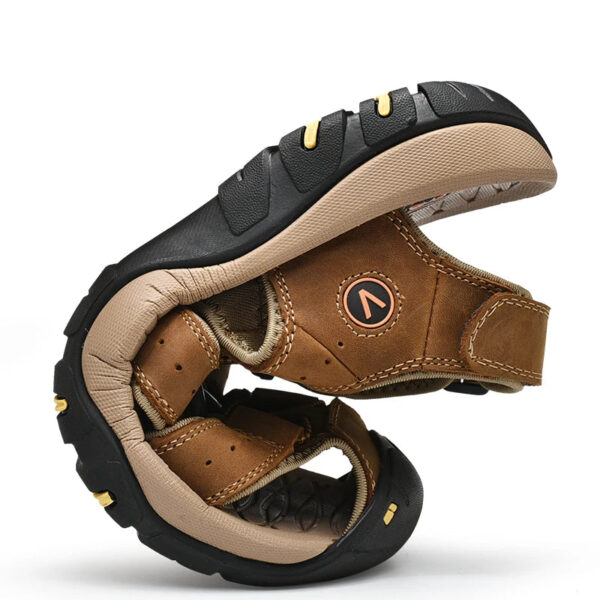 Sandália de Couro Masculina Genuino - Premium Sand - Imagem 4