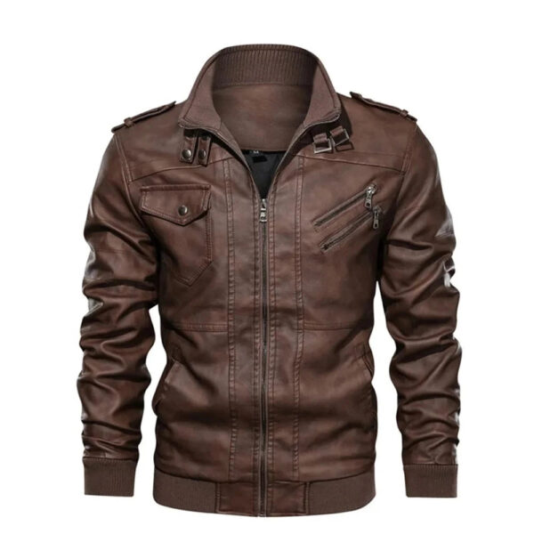 Jaqueta Masculina em Couro Genuino - Premium Men - Imagem 4