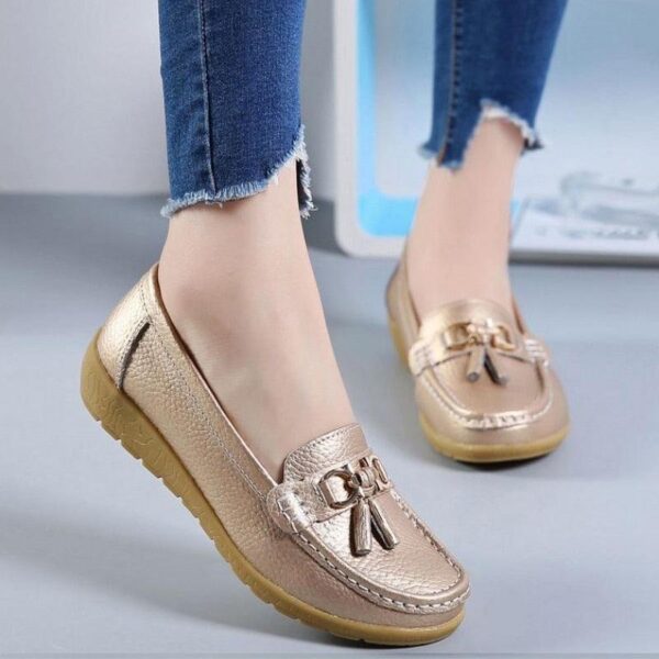 Sapatilha Feminina Mocassim em Couro Genuino - Beauty Confort - Imagem 10