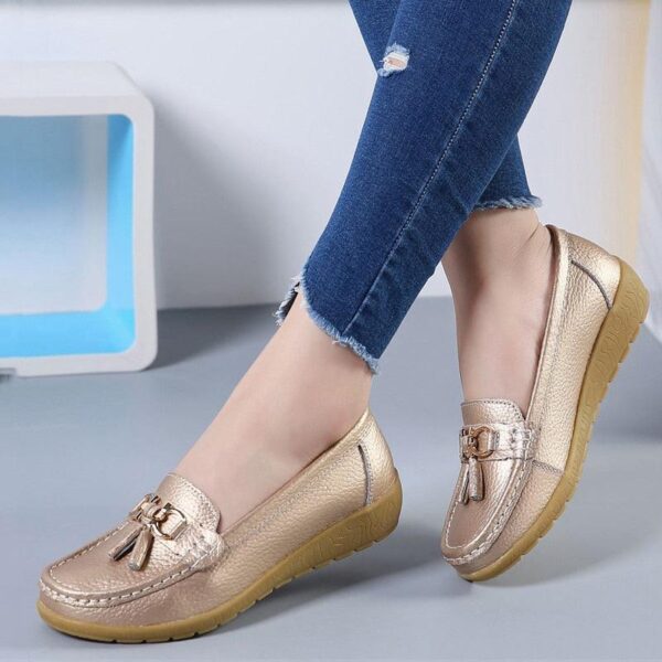 Sapatilha Feminina Mocassim em Couro Genuino - Beauty Confort - Imagem 13