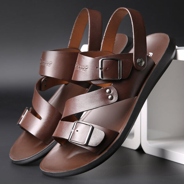 Sandália Masculina em Couro Genuino - Raphael Cortez