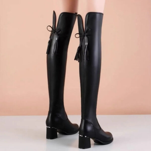 Bota Feminina de Cano Longo em Couro Genuino - Liricy Premium - Imagem 4