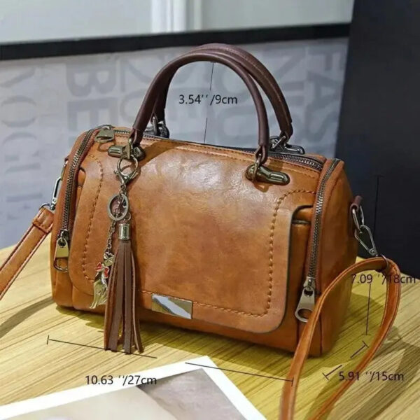 Bolsa Feminina de Couro Genuino - Safira Hernandes - Imagem 10