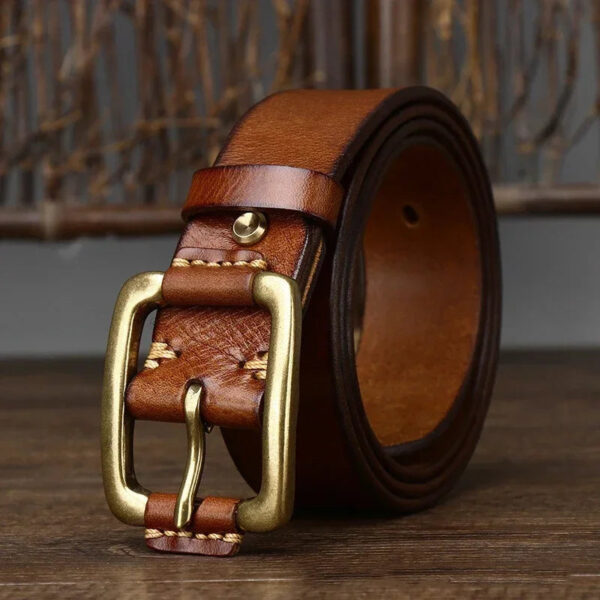 Cinto Masculino em Couro de Vaca - Belt Men - Imagem 7