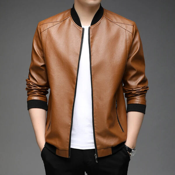 Jaqueta Masculina em Couro Genuino - Slim MenPro - Imagem 3