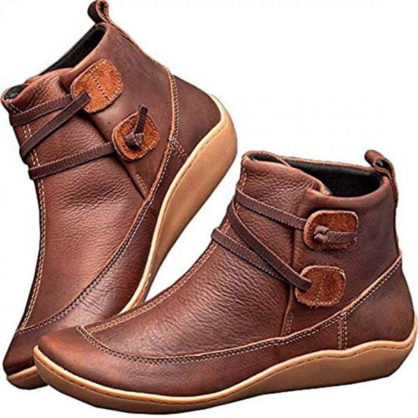 Bota Feminina Cano Curto em Couro Genuino - Amy Victoria - Imagem 6