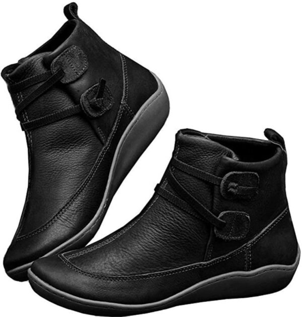 Bota Feminina Cano Curto em Couro Genuino - Amy Victoria - Imagem 2