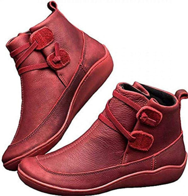 Bota Feminina Cano Curto em Couro Genuino - Amy Victoria - Imagem 3