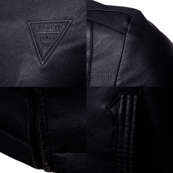 Jaqueta Masculina de Inverno em Couro Genuino - Spiky Premium - Imagem 5