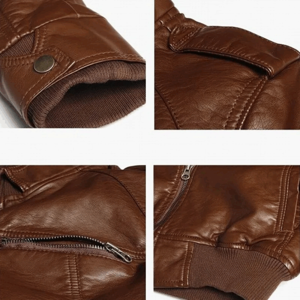 Jaqueta Masculina em Couro Genuino - Business M2 - Imagem 8
