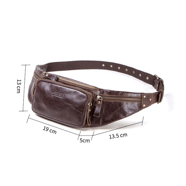 Bolsa Cintura De Couro Genuino - Premium Armmando - Imagem 7