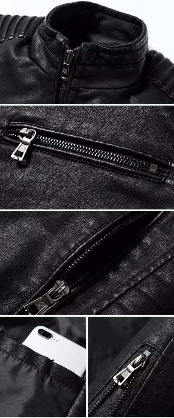 Jaqueta Masculina Vintage em Couro Genuino - Premium Men - Imagem 6